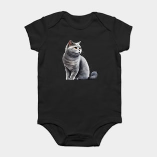 British Shorthair Cat, Love British Shorthair Cats Baby Bodysuit